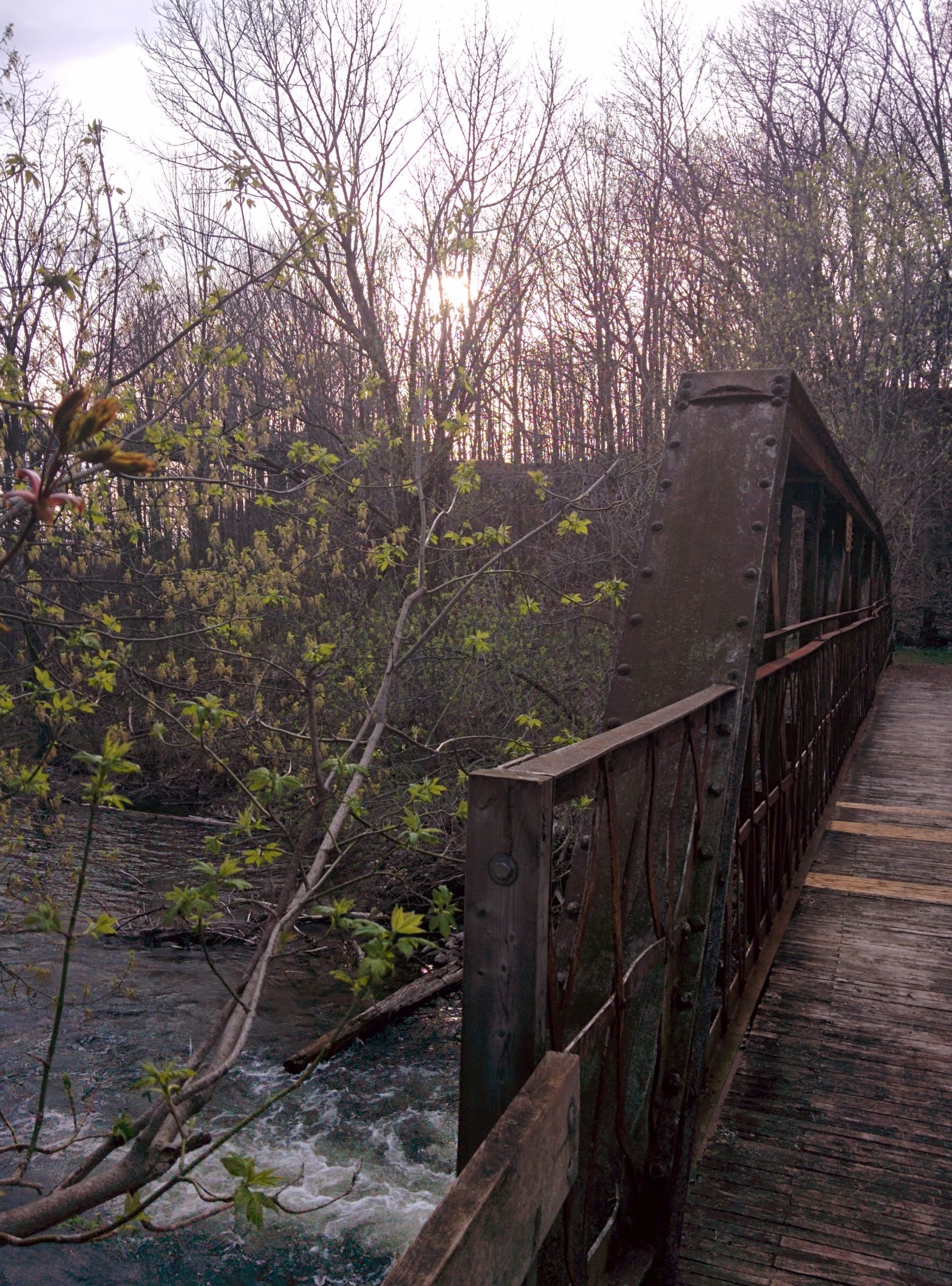 Old bridge across the Saugeen River at Krug Memorial Park in Chesley